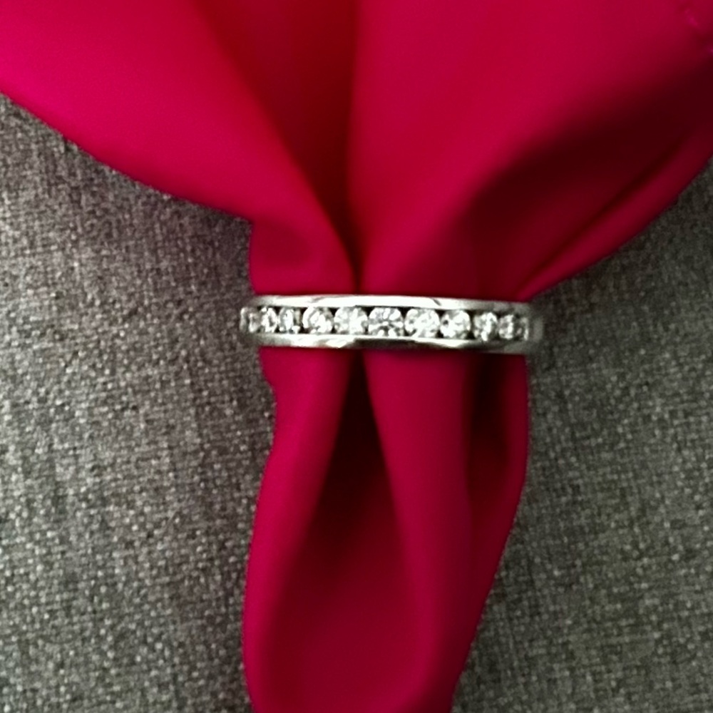 Comfort Fit Channel-Set Diamond Anniversary Band